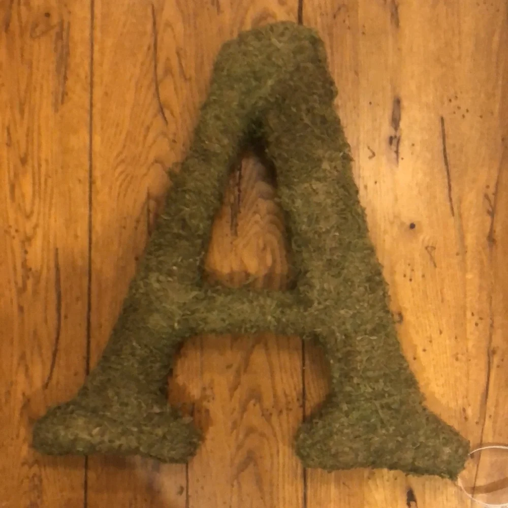 Faux Moss Letter A
